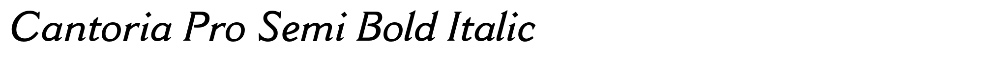 Cantoria Pro Semi Bold Italic image